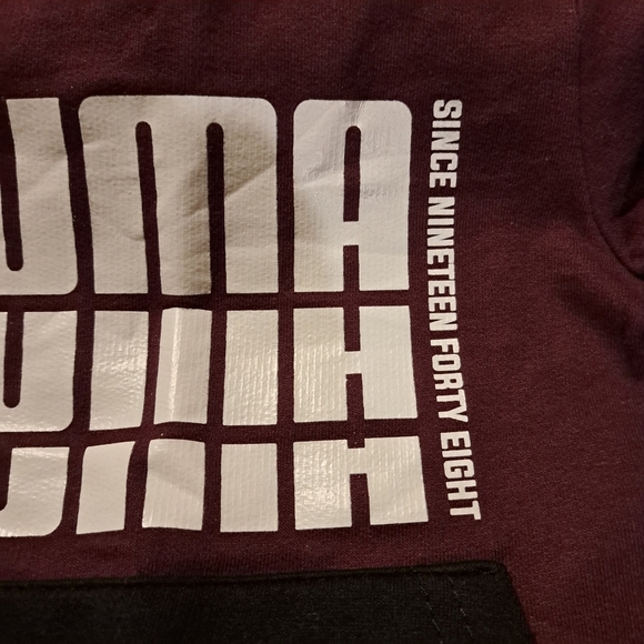 Puma maroon & black sweatshirt size 18 months NWT - Picture 3 of 5